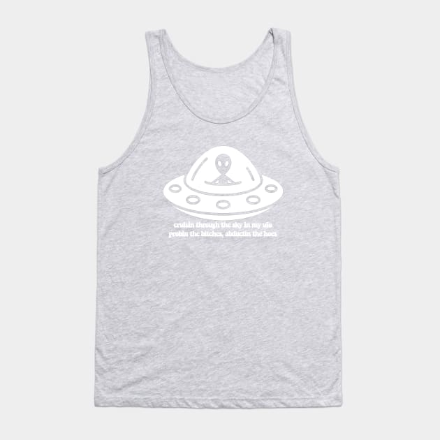 Alienz n The Hood Wht Tank Top by Robitussn